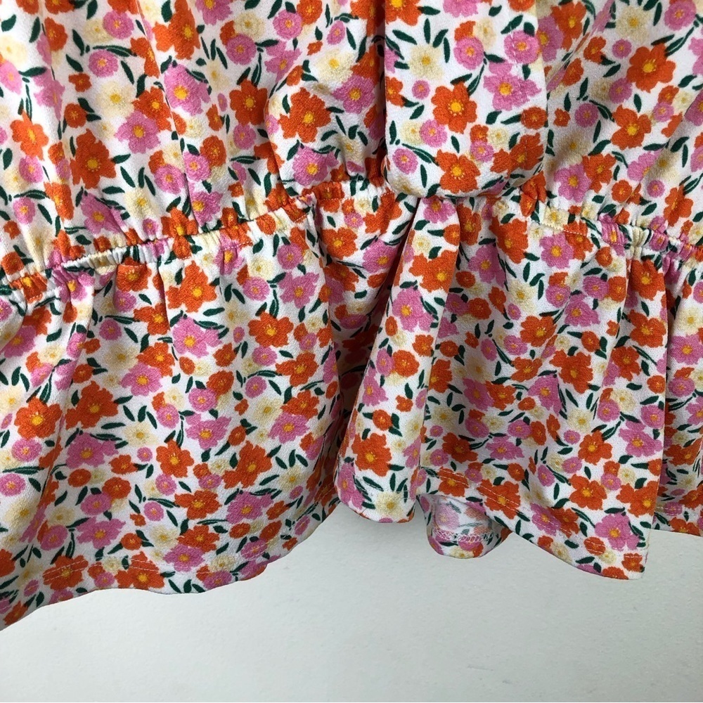 Ava Rose Floral Spring flowers layered sleeve blouse size: M - Picture 7 of 10